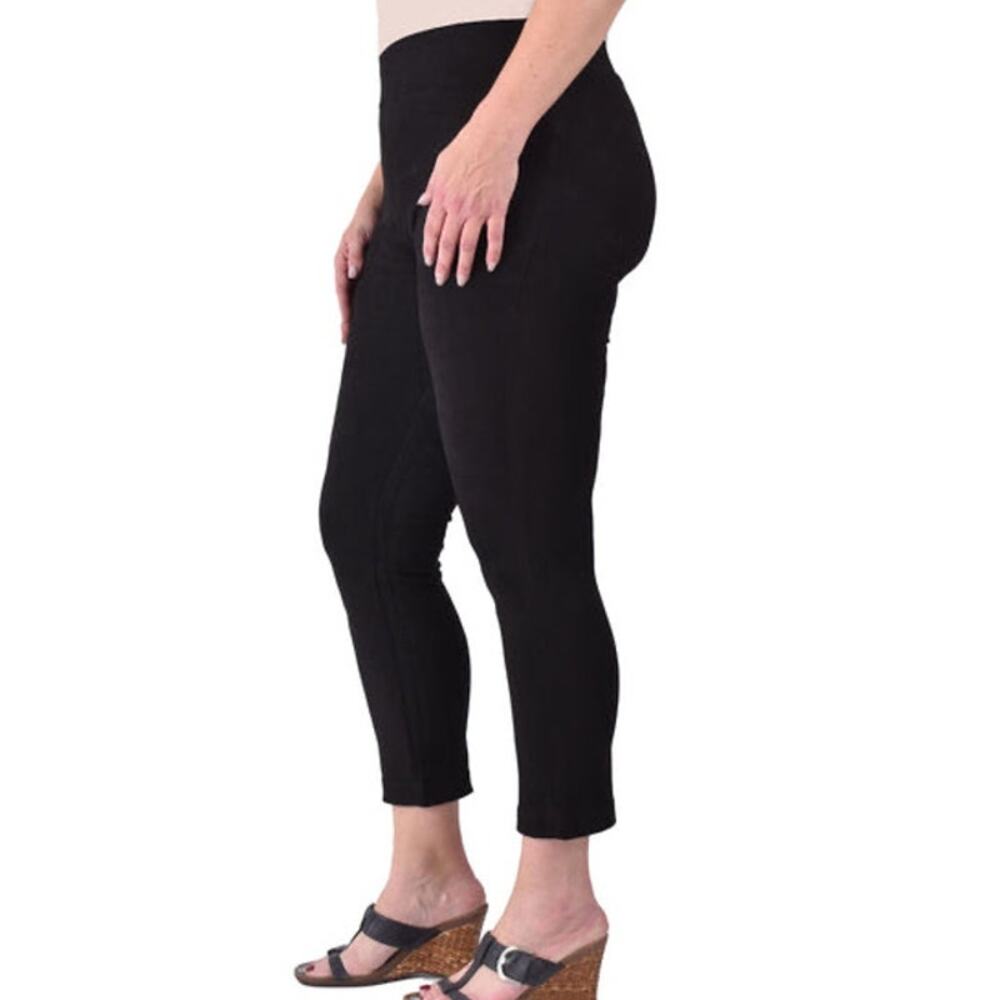 Ethyl Clothing Hadar Black Cropped Soft Pants size 2 Spandex Blend Basic